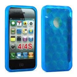 iPhone 4S 4 Bubble Gel Case (Light Blue)